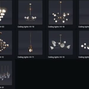 کتابخانه D5-مجموعه چراغ سقفی دکوراتیو-Ceiling Lights V4